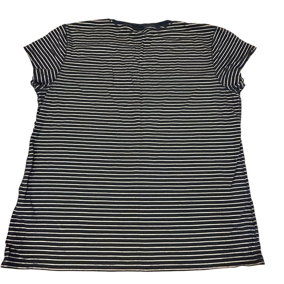 Abercrombie & Fitch Navy Gold Striped Tee Shirt Top M - Picture 4 of 7